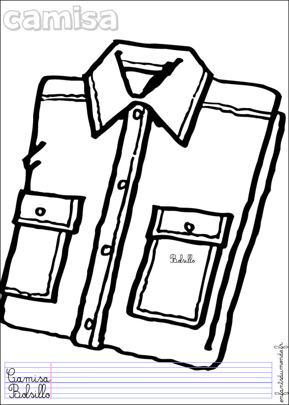 coloriage chemise 1